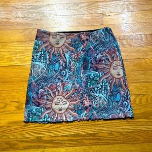 sun and moon mini skirt